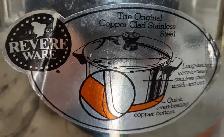 Vintage Revere Ware 8 qt. Copper Bottom Stock Pot.