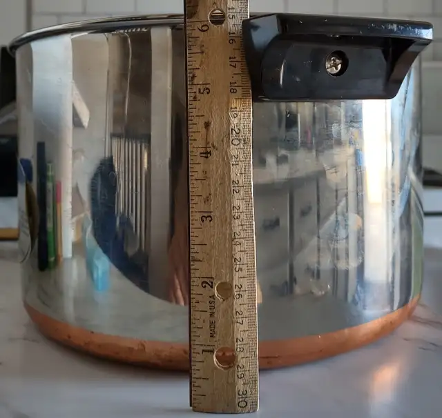 Vintage Revere Ware 8 qt. Copper Bottom Stock Pot. - Photo 5