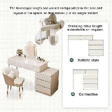 Brand New LED Mirror Vanity Table with Drawers $199 - Photo 4