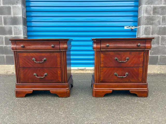 Large Three Drawer Matching Side Tables