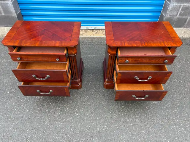 Large Three Drawer Matching Side Tables - Photo 6