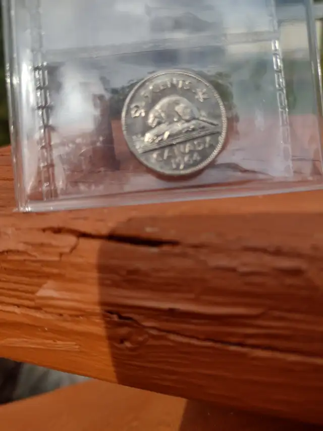 1964 Iccs MS62 Canadian 5 cent extra waterline nickel VHTF coin - Photo 3