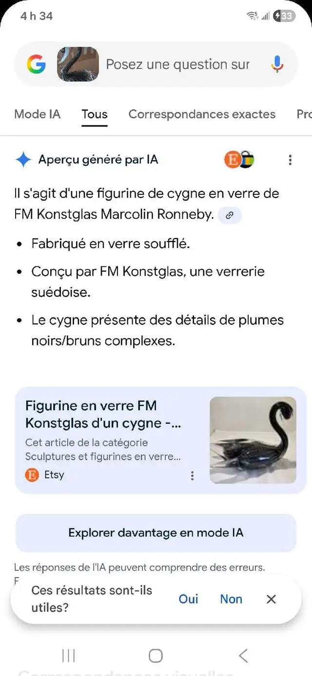 signe vitage verre soufler - Photo 5