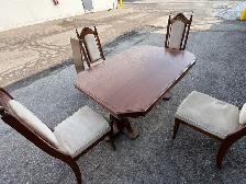 Free delivery used Wooden Dining Table with 4  Chairs - Photo 4