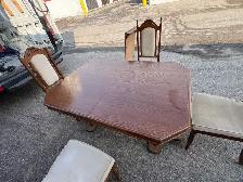 Free delivery used Wooden Dining Table with 4  Chairs - Photo 5
