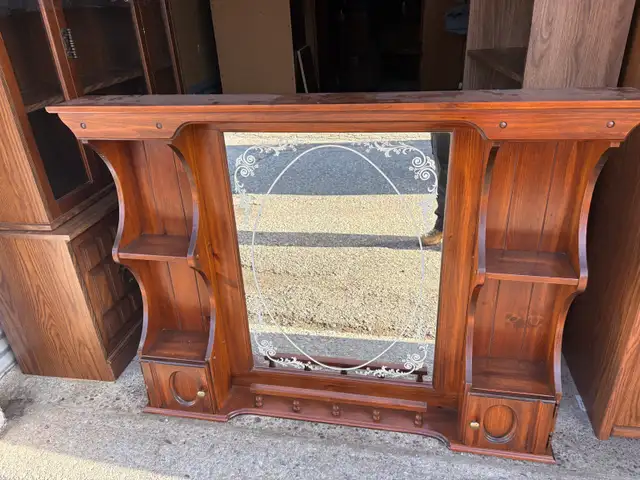 Free delivery used Wooden Hallway Mirror