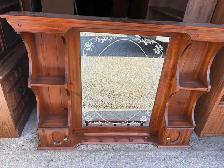 Free delivery used Wooden Hallway Mirror - Photo 3