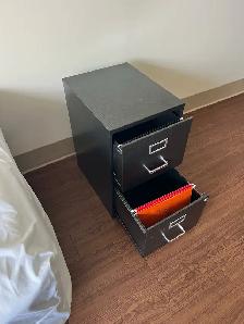 Free delivery used Black 2-Drawer Filing Cabinet - Photo 8
