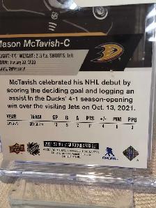 Mason McTavish Upper Deck Rookie 2021-22 CGC Graded 9.5 - Photo 2