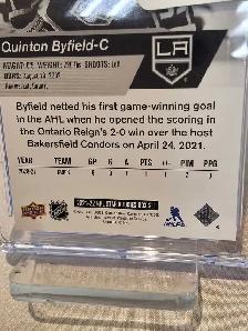 Quinton Byfield Upper Deck Rookie 2021-22 CGC Graded 10 - Photo 2