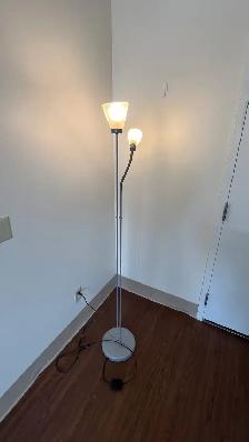 Free delivery used Arc Floor Lamp with Two Lights