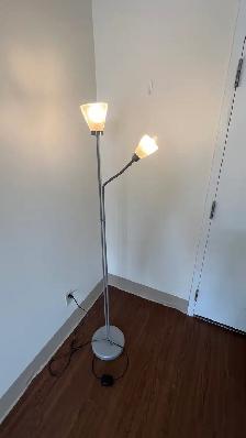 Free delivery used Arc Floor Lamp with Two Lights - Photo 3