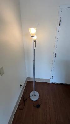 Free delivery used Arc Floor Lamp with Two Lights - Photo 5