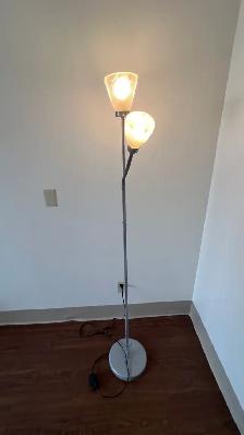 Free delivery used Arc Floor Lamp with Two Lights - Photo 6