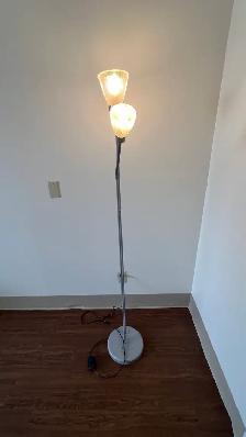 Free delivery used Arc Floor Lamp with Two Lights - Photo 7