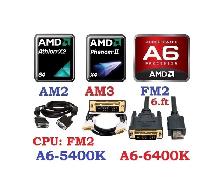 CPU AMD SOCKET: FM2, AM3, AM2 , AM2, DVI to HDMI, DVI or VGA cab