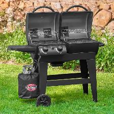 CHAR-GRILLER DUAL FUEL PRO: GAS & CHARCOAL BBQ SMOKER COMBO - Photo 3