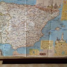 VINTAGE – HISTORICAL MAP OF SPAIN and PORTUGAL, - Photo 7