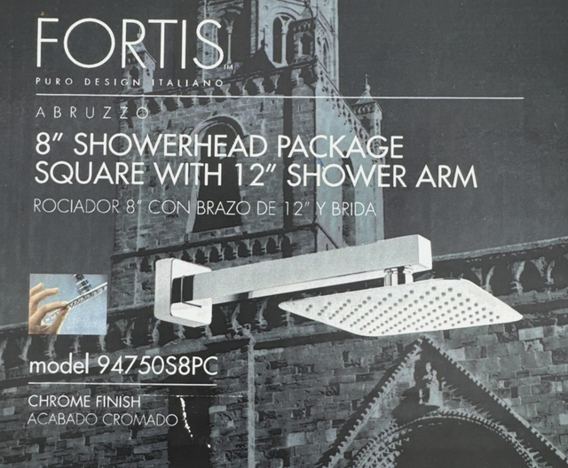 Fortis 8' Square Shower Head with Arm CLEARANCE - Photo 2