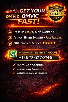OMVIC Help – 97% Pass Rate – Ontario’s #1 Exam Help services