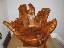 Fabulous Handcrafted Wood Swivel Chair - Photo 5