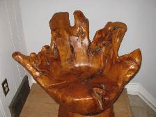 Fabulous Handcrafted Wood Swivel Chair - Photo 6