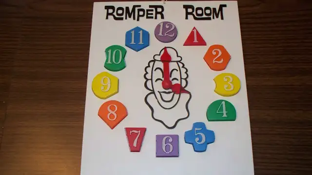1970's Hasbro Vintage Romper Room Puzzle Clock
