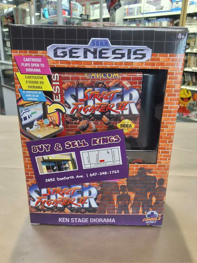 Sega Genesis Super Street Fighter II Diorama Collectible