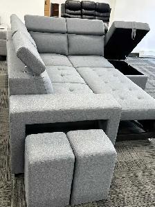 DREAM PULL OUT L SHAPE 3'4'5'6' SEATER (BEAND NEW ) SECTIONAL SO
