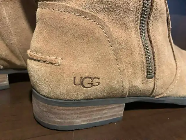 UGG Leigh Chestnut Suede Knee-High Riding Boots