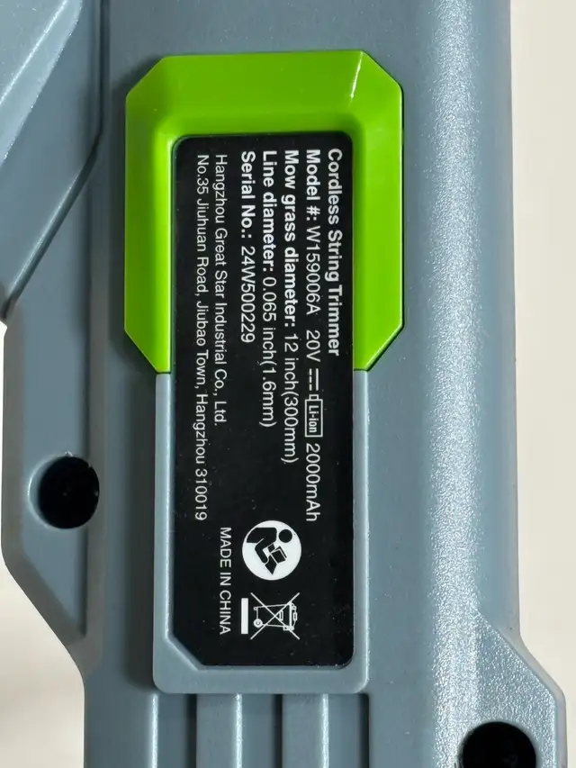 20V Cordless Trimmer w/ Battery & Charger 12" - Photo 9