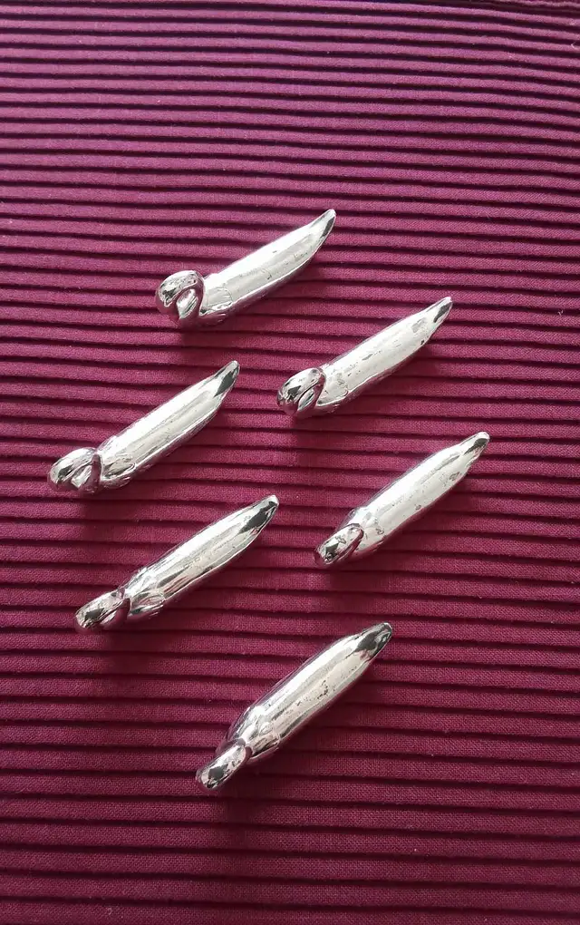 6 appuis/ supports vintage pour couteaux en forme de cygne - Photo 3