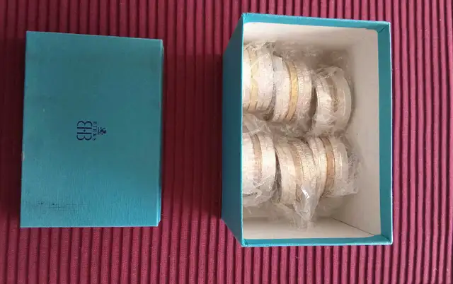 ensemble neuf de 6 anneaux de Birks serviettes de table - Photo 5