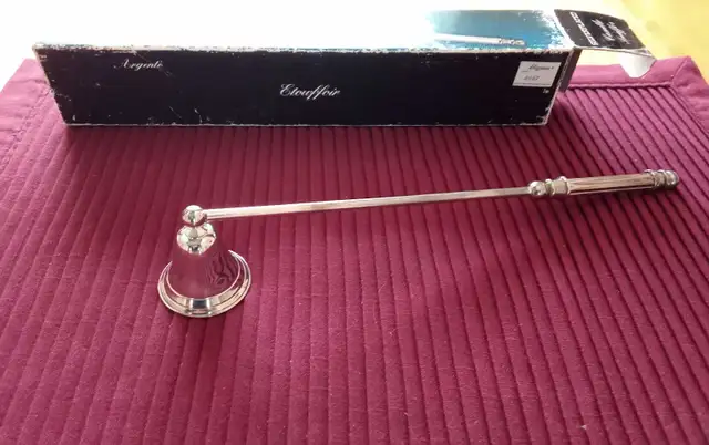 étouffoir vintage neuf pour chandelles Silverplate Élégance