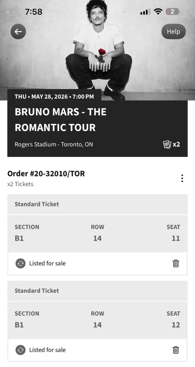 BRUNO MARS - The Romantic Tour Tickets - Photo 3