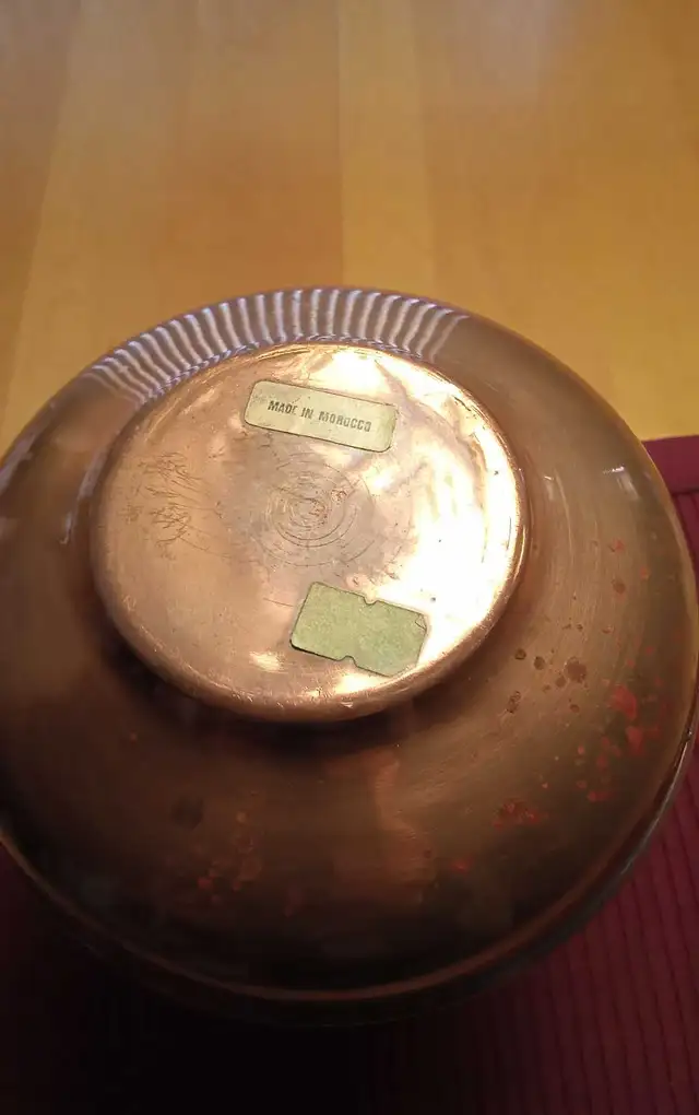 vintage vase/pot en cuivre décoratif pour fleurs ou autres - Photo 2