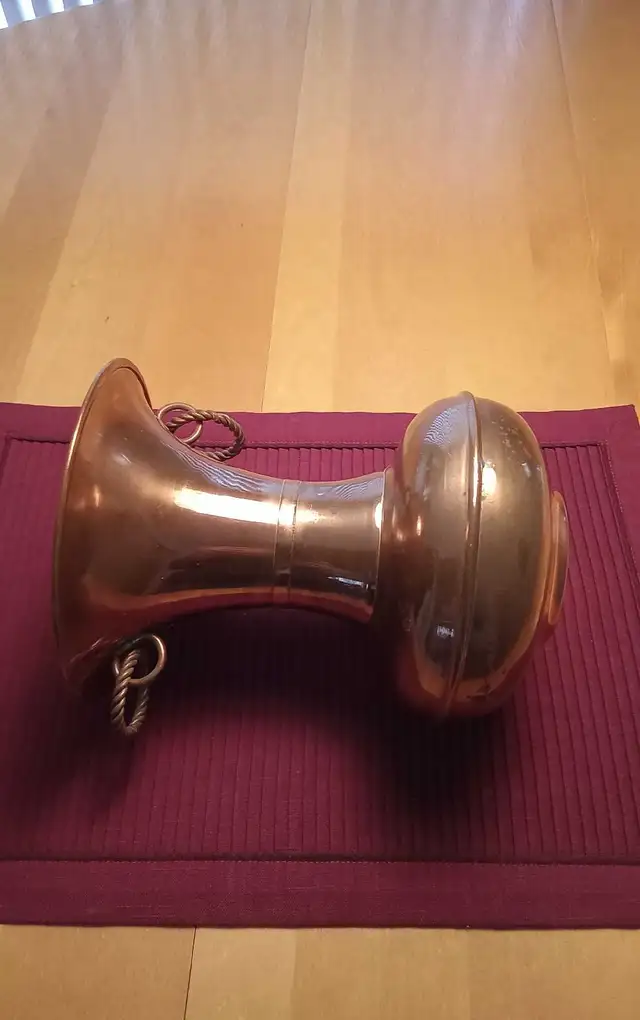 vintage vase/pot en cuivre décoratif pour fleurs ou autres - Photo 4