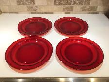 Vintage Arcoroc France Ruby red glass dining set - Photo 6