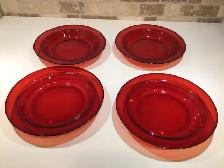 Vintage Arcoroc France Ruby red glass dining set - Photo 7