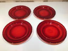 Vintage Arcoroc France Ruby red glass dining set - Photo 8