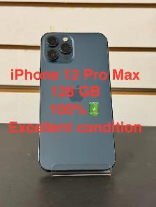 Phone 12 Pro Max 128 GB 100% bh and excellent condition