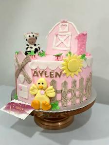 Farm cake, animal farm Cake’s 1st birthday cake - Photo 3