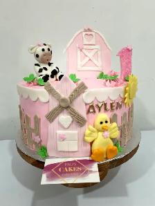 Farm cake, animal farm Cake’s 1st birthday cake - Photo 4