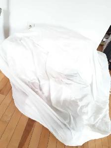 Housse pour pouf poire géant BLANCHE