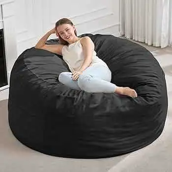 Housse pour pouf poire géant BLANCHE - Photo 2