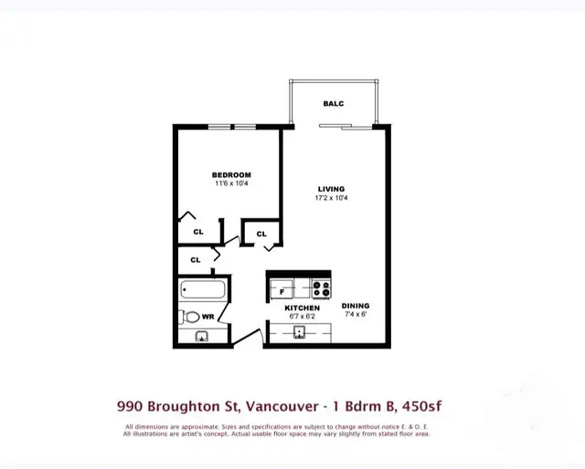 Downtown Vancouver One Bedroom Apartment