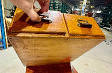 Vintage Index Wood Card Cabinet ("Dawson Bros. Ltd., Montreal") - Photo 4