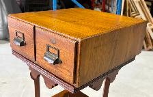 Vintage Index Wood Card Cabinet ("Dawson Bros. Ltd., Montreal") - Photo 5