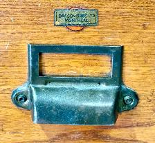 Vintage Index Wood Card Cabinet ("Dawson Bros. Ltd., Montreal") - Photo 6
