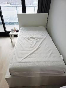 IKEA Twin Bed Set (Mattress   Frame   Slats)  OKz.ca Post $200